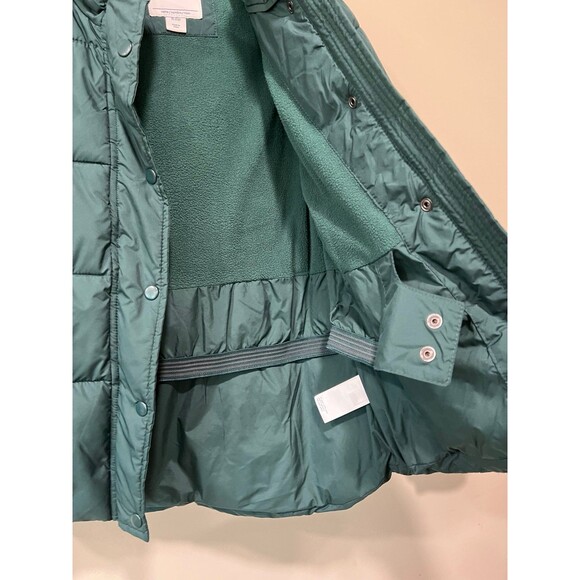 sz XL 12 - Girls Puffer Snow Jacket Winter Coat in Peacock Blue/Green - Picture 6 of 7